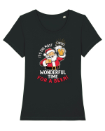 cu bere de Crăciun - Cheers - it is the most wonderfult time for a beer Tricou mânecă scurtă guler larg fitted Damă Expresser