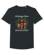 cu bere de Crăciun - Christmas cheer with lots of beer Tricou mânecă scurtă guler larg Bărbat Skater