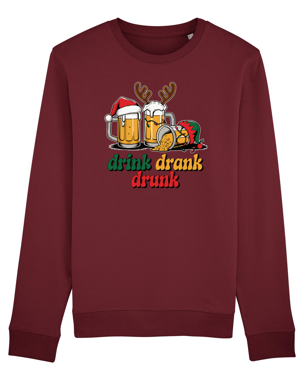 Bluză mânecă lungă Unisex Rise Burgundy