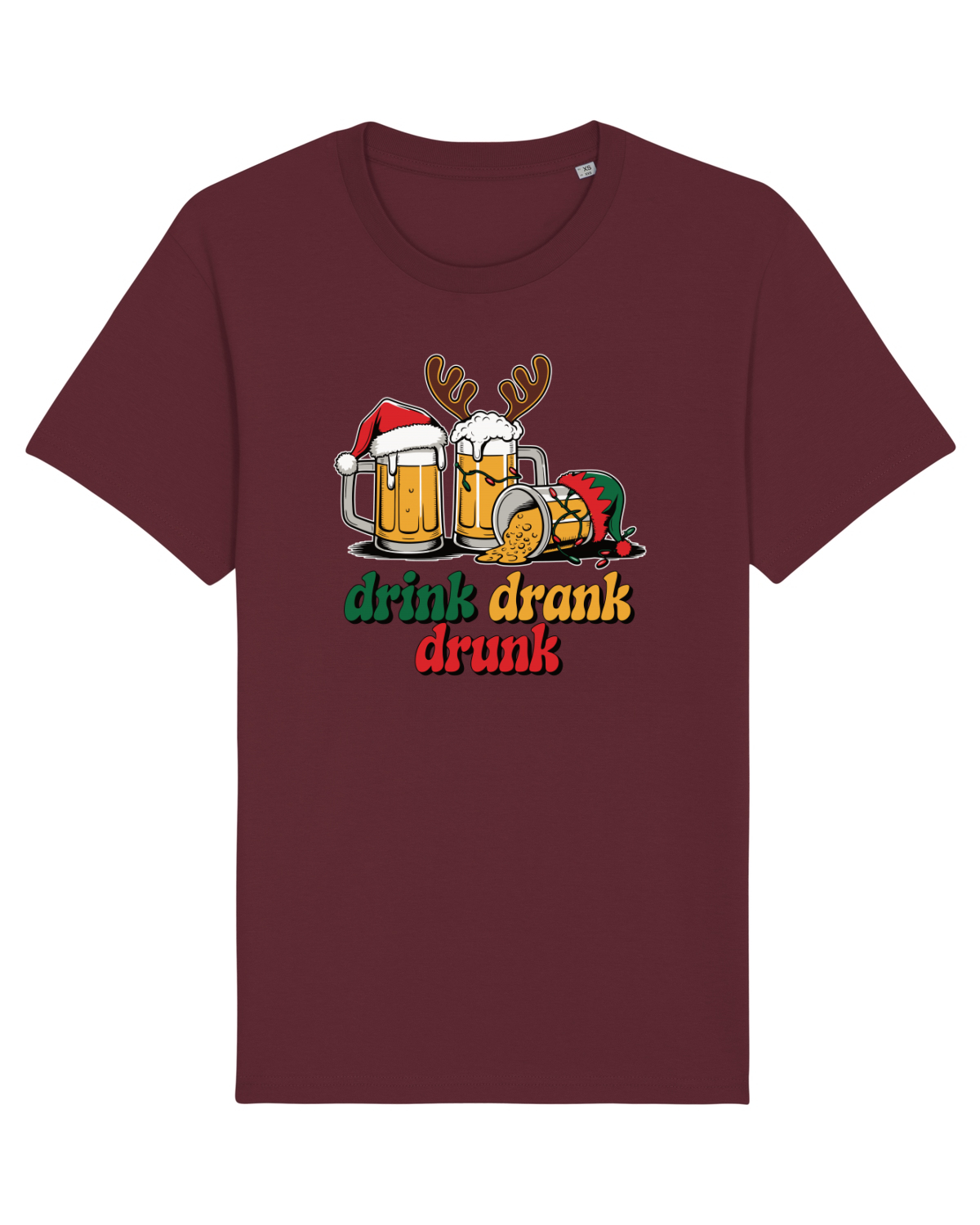 Tricou mânecă scurtă Unisex Rocker Burgundy