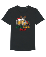 cu bere de Crăciun - Drink drank drunk Tricou mânecă scurtă guler larg Bărbat Skater