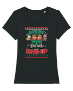 cu bere de Crăciun - Lets get elfed up Tricou mânecă scurtă guler larg fitted Damă Expresser
