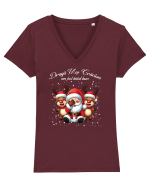 pentru cadou Secret Santa - Dragă Moș Crăciun - am fost băiat bun Tricou mânecă scurtă guler V Damă Evoker