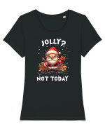 pentru cadou Secret Santa - Jolly - not today Tricou mânecă scurtă guler larg fitted Damă Expresser