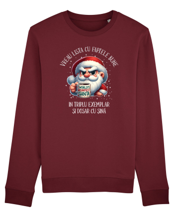 pentru cadou Secret Santa - Vreau lista cu faptele bune Burgundy