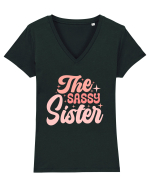 The Sassy Sister Tricou mânecă scurtă guler V Damă Evoker