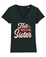 The Thick and Fine Sister Tricou mânecă scurtă guler V Damă Evoker