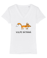Vulpe bătrână Tricou mânecă scurtă guler V Damă Evoker
