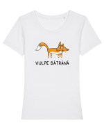 Vulpe bătrână Tricou mânecă scurtă guler larg fitted Damă Expresser