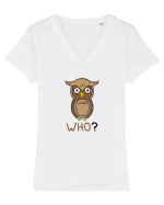 Who? Tricou mânecă scurtă guler V Damă Evoker