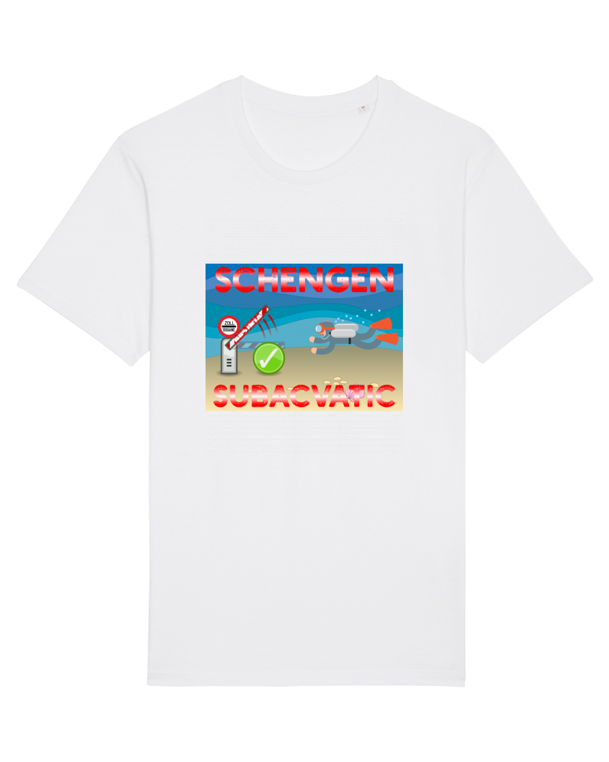 Tricou mânecă scurtă Unisex Rocker White