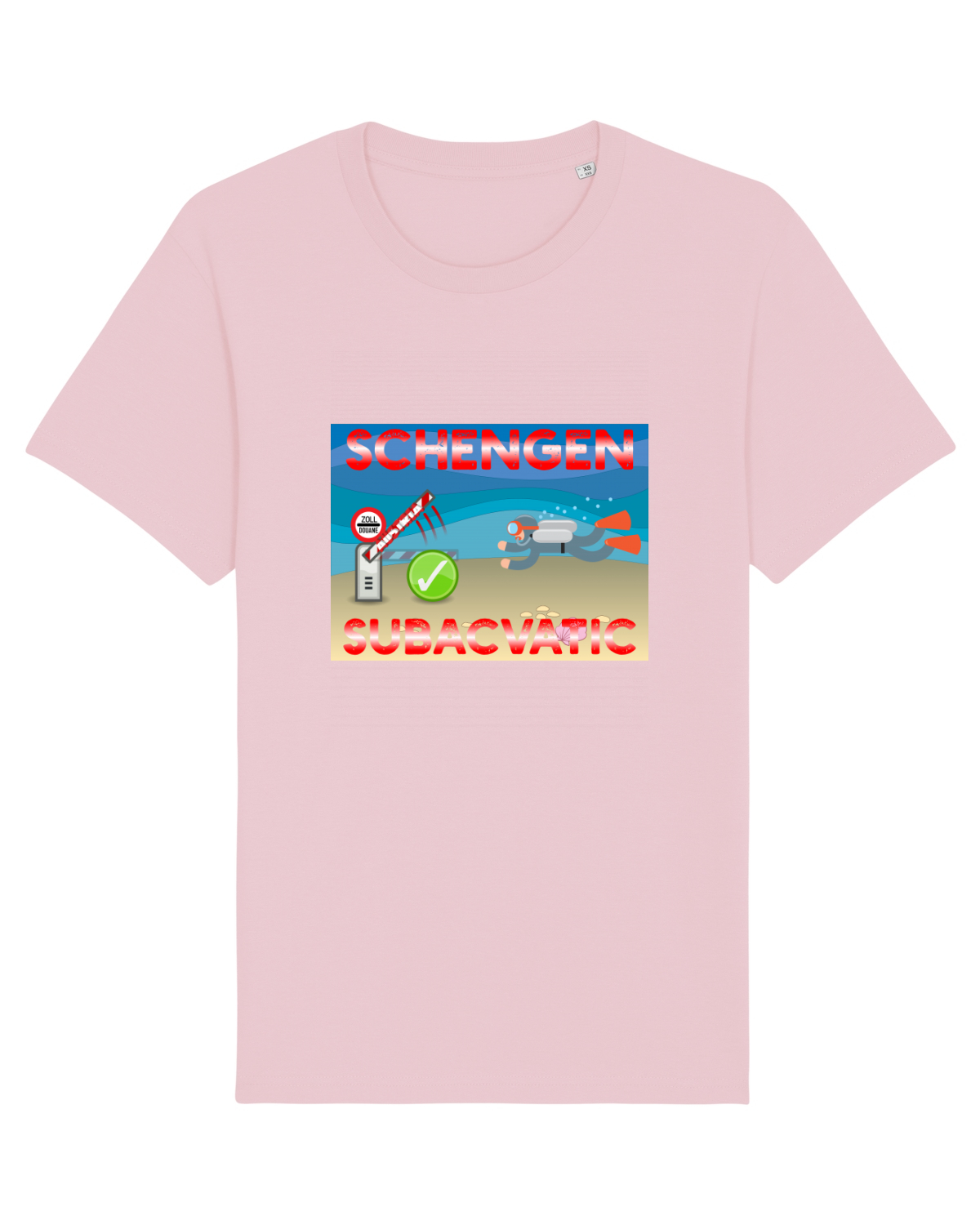 Tricou mânecă scurtă Unisex Rocker Cotton Pink