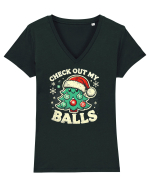 Check out my balls Tricou mânecă scurtă guler V Damă Evoker