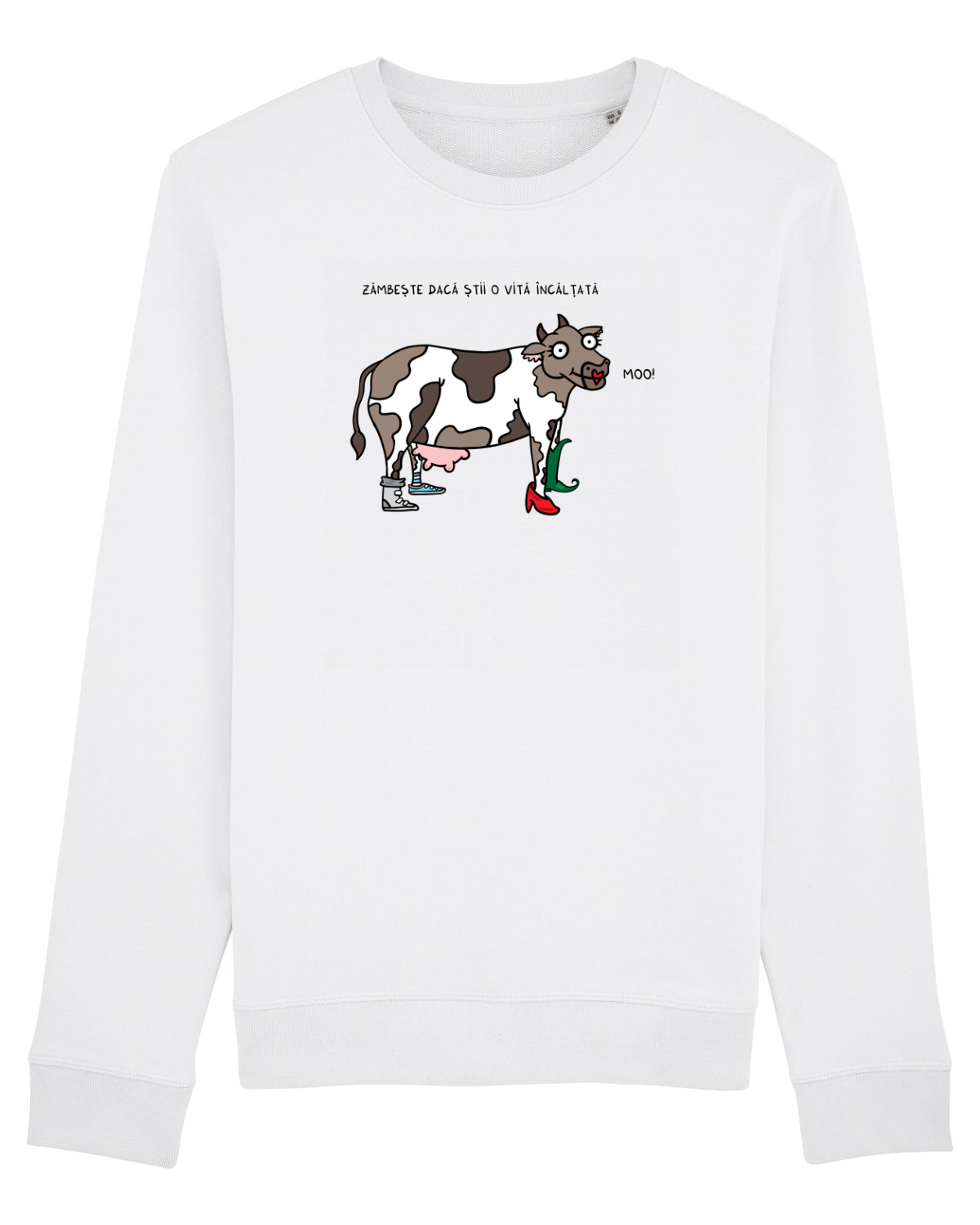 Bluză mânecă lungă Unisex Rise White