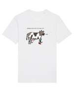 Zâmbește dacă știi o vită încălțată Tricou mânecă scurtă Unisex Rocker