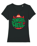 Jingle Hell Tricou mânecă scurtă guler larg fitted Damă Expresser