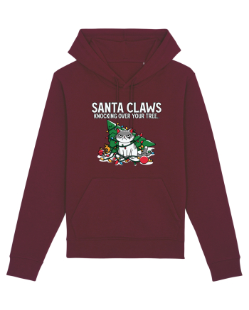 Santa Claws Knocking Over Your Tree Burgundy