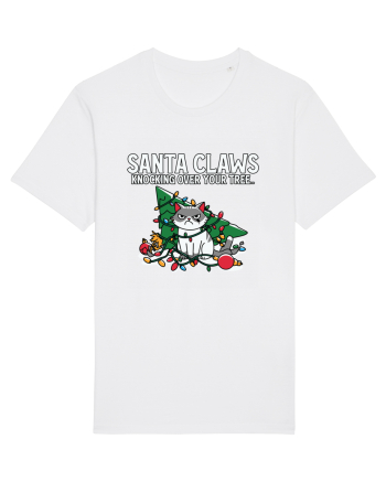 Santa Claws Knocking Over Your Tree White