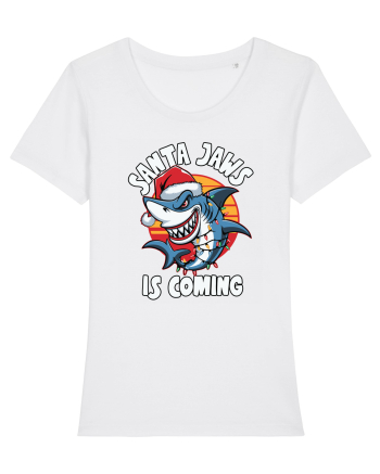 Santa Jaws Is Coming White