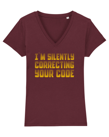 I`M SILENTLY CORRECTING YOUR CODE Burgundy