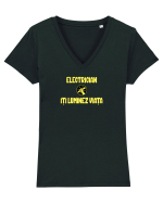 ELECTRICIAN - ITI LUMINEZ VIATA Tricou mânecă scurtă guler V Damă Evoker