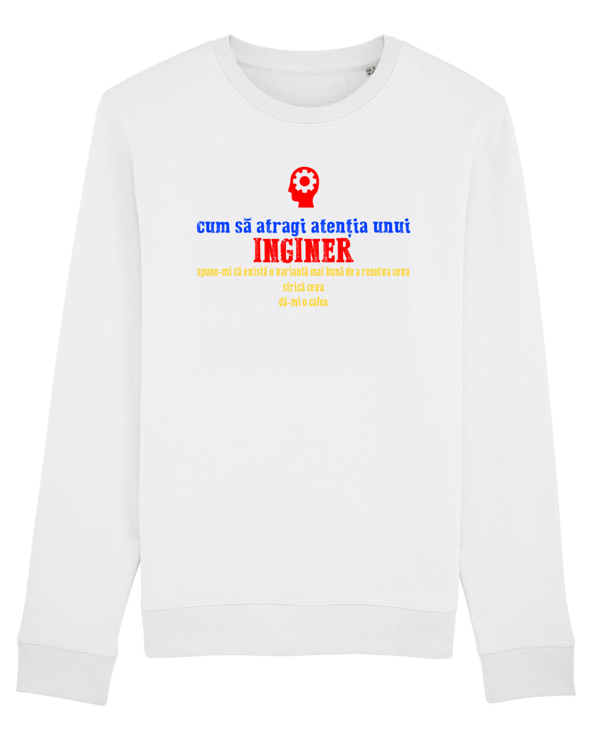 Bluză mânecă lungă Unisex Rise White