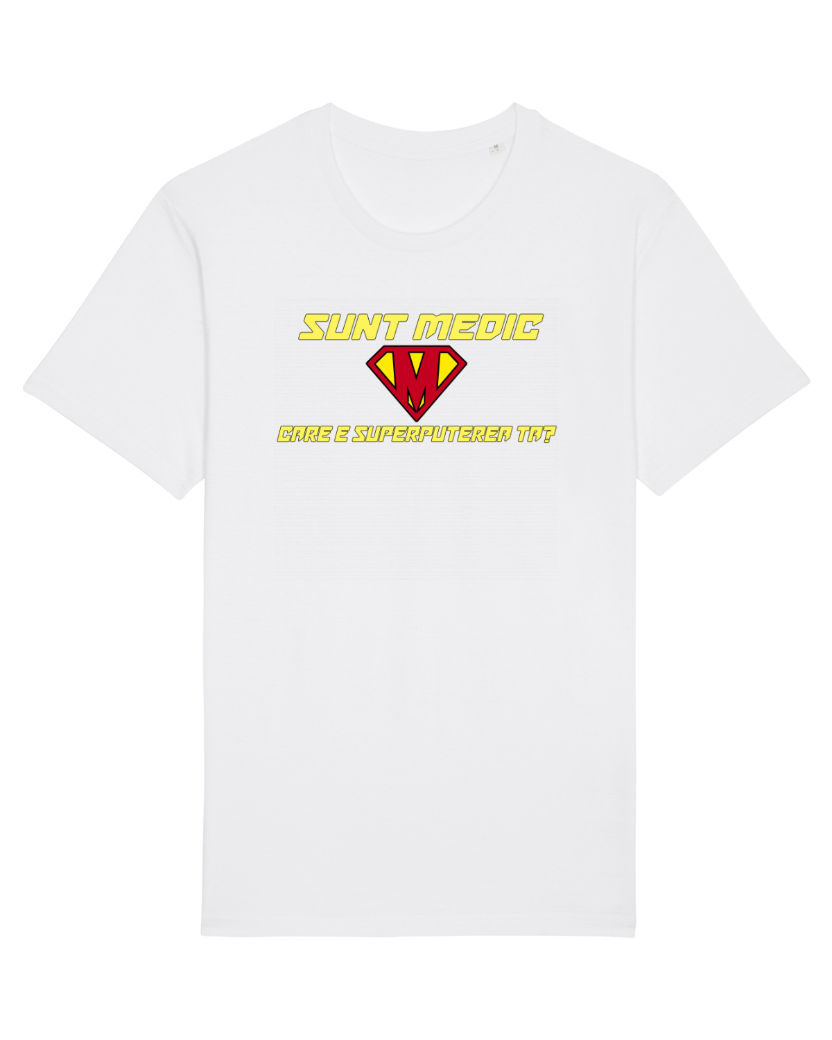 Tricou mânecă scurtă Unisex Rocker White
