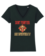 SUNT POMPIER. CARE E SUPERPUTEREA TA? Tricou mânecă scurtă guler V Damă Evoker