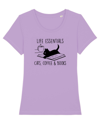 Cats Coffee and Books Lavender Dawn