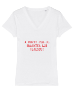 A murit PSD ul inaintea lui Iliescu Tricou mânecă scurtă guler V Damă Evoker