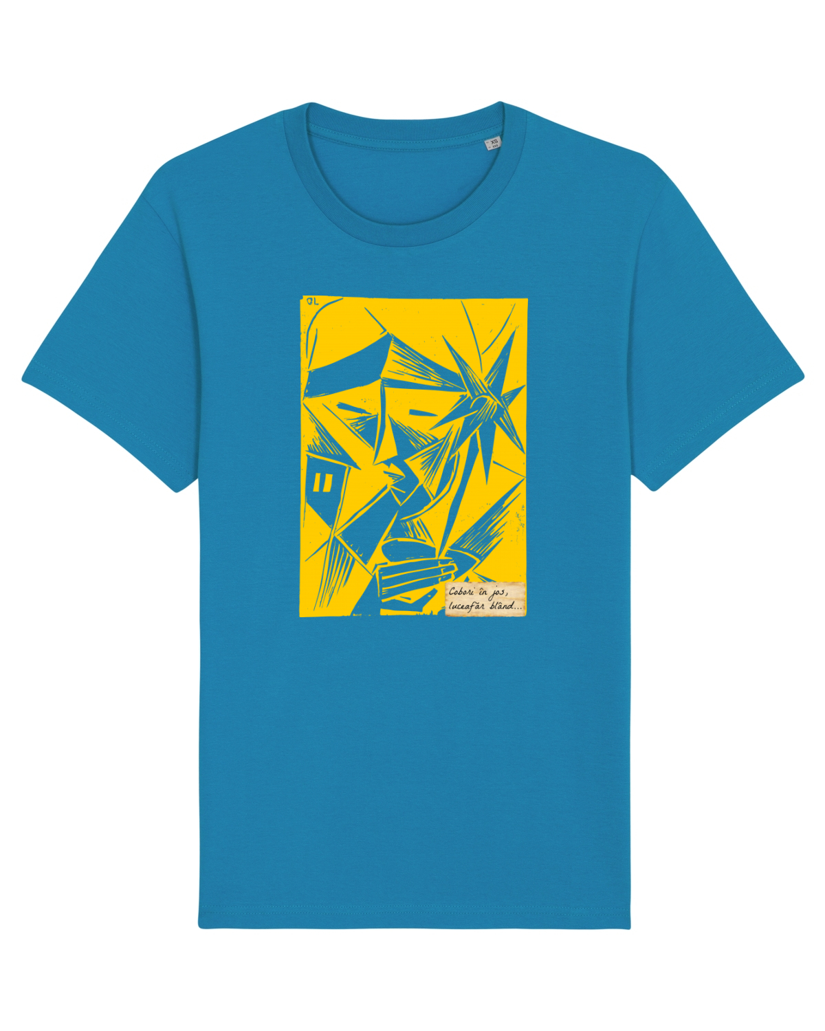 Tricou mânecă scurtă Unisex Rocker Azur