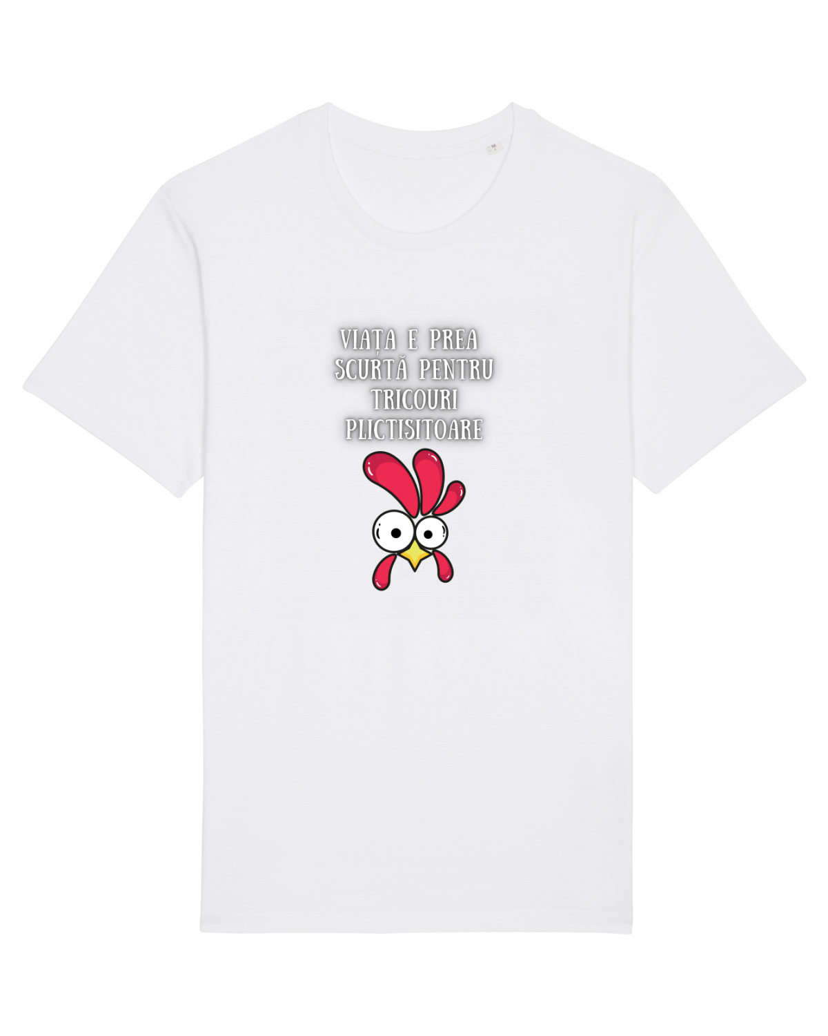 Tricou mânecă scurtă Unisex Rocker White