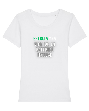 ENERGIA VINE DE LA BATERII White