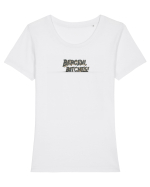 Berceni, bitches! Tricou mânecă scurtă guler larg fitted Damă Expresser