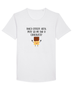 DĂ-MI O CIOCOLATĂ! Tricou mânecă scurtă guler larg Bărbat Skater