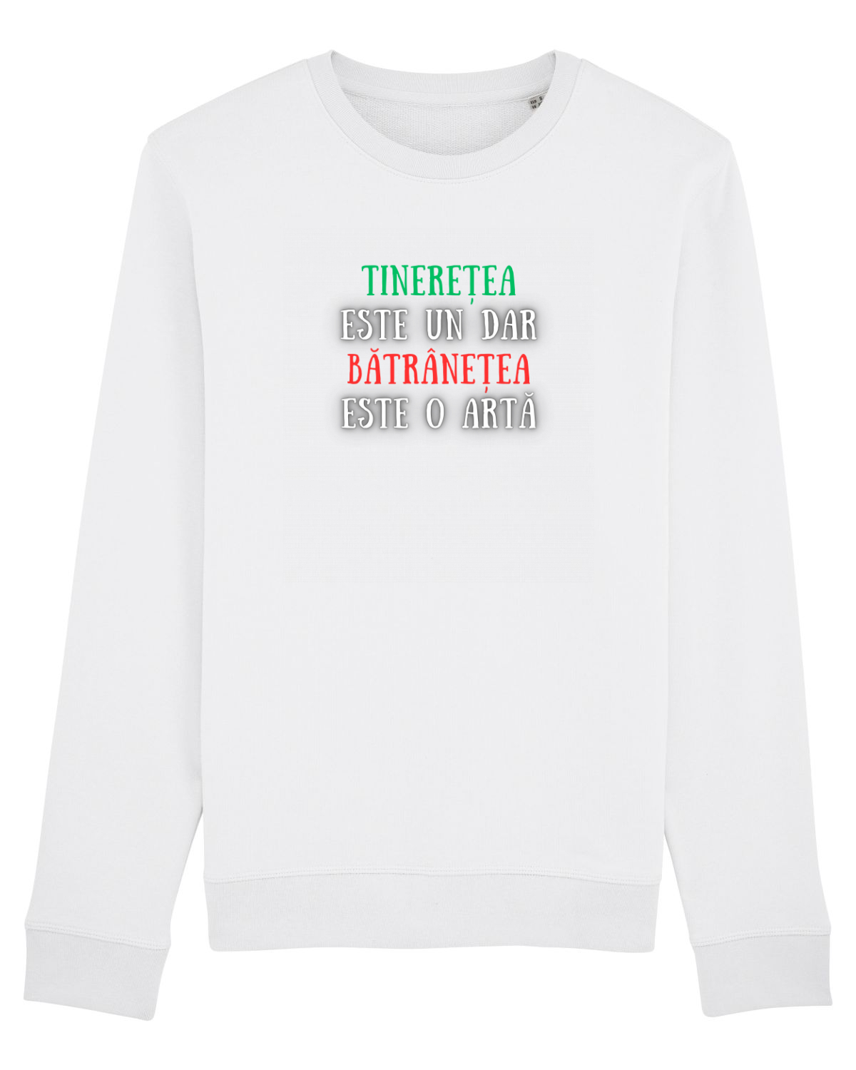 Bluză mânecă lungă Unisex Rise White