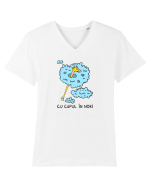 Cu capul în nori Tricou mânecă scurtă guler V Bărbat Presenter