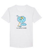 Cu capul în nori Tricou mânecă scurtă guler larg Bărbat Skater
