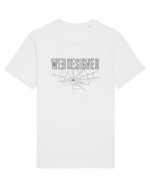 WEB DESIGNER - SPIDER WEB - PAIANJEN - albe Tricou mânecă scurtă Unisex Rocker