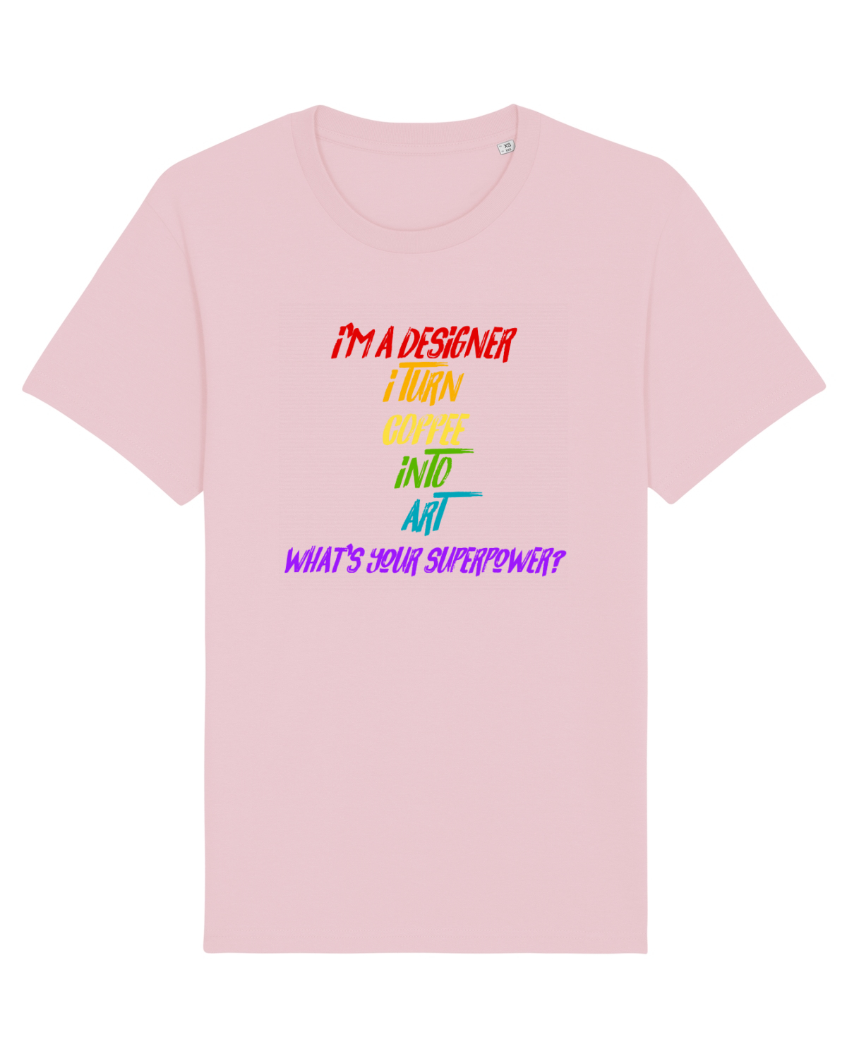 Tricou mânecă scurtă Unisex Rocker Cotton Pink