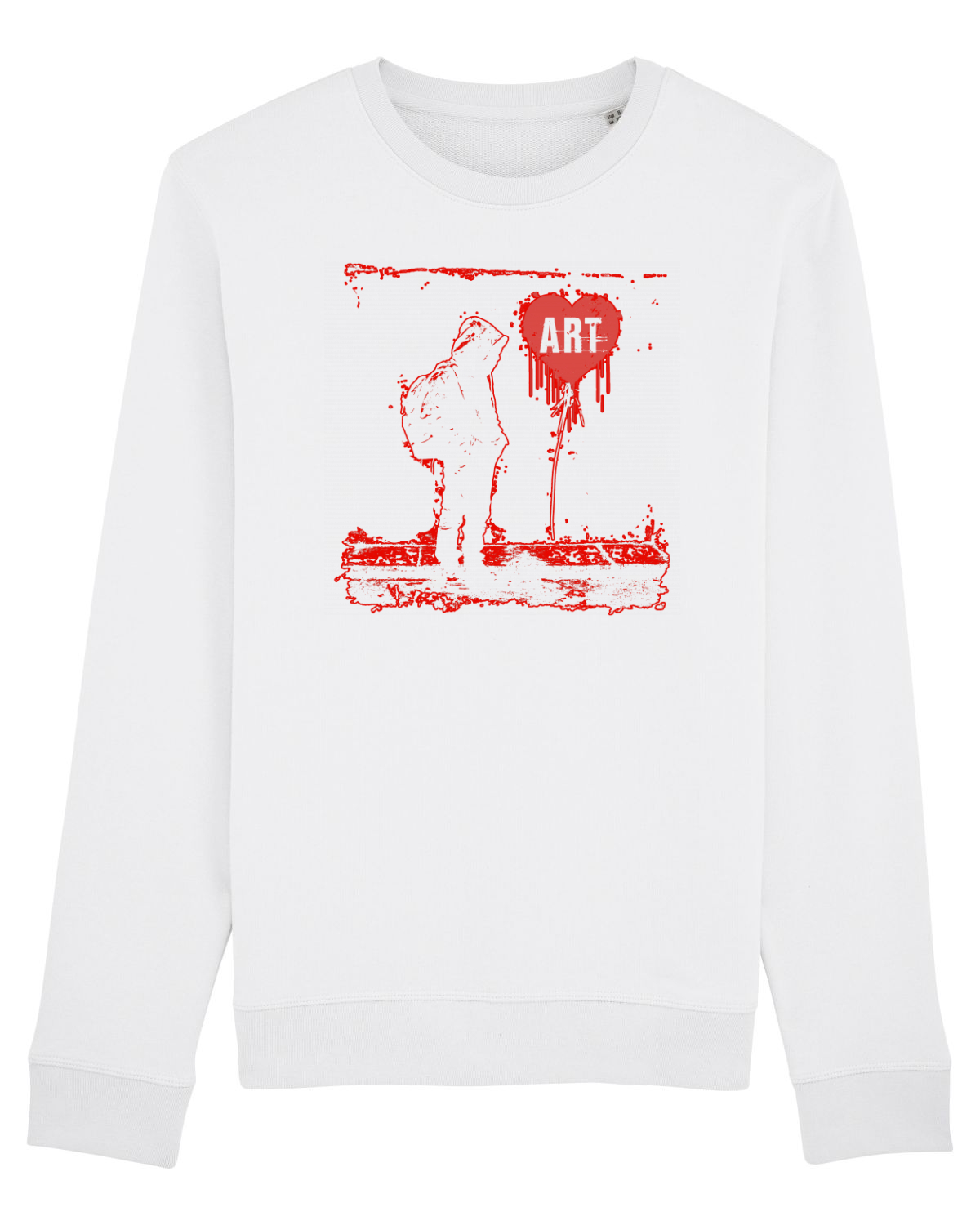 Bluză mânecă lungă Unisex Rise White