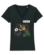KEEP CALM & ...F... OFF! - BATMAN Tricou mânecă scurtă guler V Damă Evoker