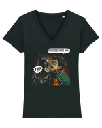 DATI LIKE SI SHARE DACA... FCUK OFF! - BATMAN Tricou mânecă scurtă guler V Damă Evoker