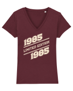 Născut in 1985 BC Limited edition Tricou mânecă scurtă guler V Damă Evoker