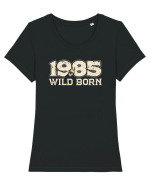 Născut in 1985 BC Wild born Tricou mânecă scurtă guler larg fitted Damă Expresser