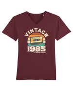 Născut in 1985 Retro sunset casette Tricou mânecă scurtă guler V Bărbat Presenter