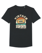 Născut in 1995 Retro sunset casette Tricou mânecă scurtă guler larg Bărbat Skater
