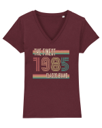 Născut in 1985 ST The finest classic brand Tricou mânecă scurtă guler V Damă Evoker