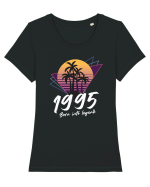 Născut in 1995 SW born into legend Tricou mânecă scurtă guler larg fitted Damă Expresser
