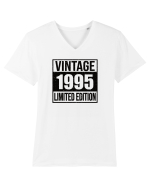 Vintage 1995 limited edition B&W - Cadou aniversar 1995 Tricou mânecă scurtă guler V Bărbat Presenter